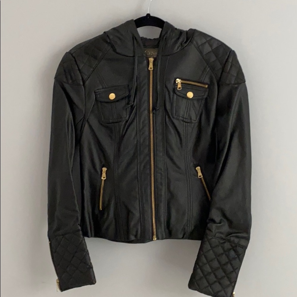 Women’s Stylish Faux Leather Coat